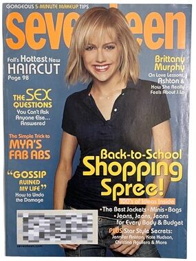 Vintage Rare September 2003 Seventeen Magazine featuring Brittany Murphy